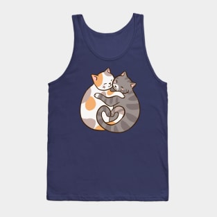 Cute cat hug Tank Top